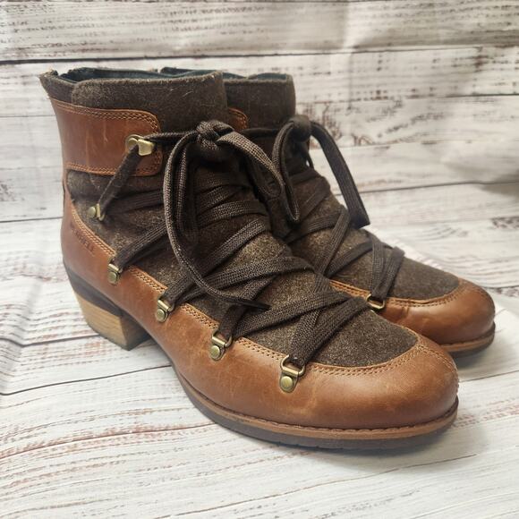 Merrell Shiloh II Women's 11 Brown Felted Wool Leather Boots - J004418 Steampunk - Picture 5 of 14